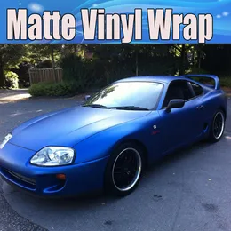 Dark Blue Matte Vinyl Auto Wrapping Foile with Air Bubble For Car Stickers FedEx Size 1 52 30m Roll298M