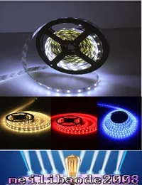 슈퍼 밝은 5m 5630 5050 3528 SMD 60led / m LED 스트립 빛 방수 Flexiable 300LED 차가운 / 순수한 / 따뜻한 화이트 / 레드 / 블루 / 그린 무료 배송 MYY