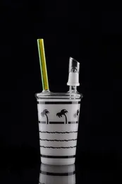 Unieke Coconut Tree Rigs Cup Maple Leaf Starbucks Cups Dikke Glazen Bong Kleine Recycler Waterleidingen Gratis verzending
