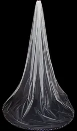 New Arrival Cathedral 3 M White Ivory Wedding Veil Crystal Bridal Veils With Comb 1T