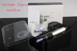 2021 Dr.Pen Derma Roller A1-C Auto Microneedle-system Anti-aging justerbara nållängder 0,25 mm-3,0 mm elektriska stämpel med 12pcs nålar