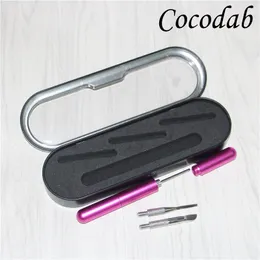 Heißer Verkauf 3 in 1 Tin Dabber Tool Kit Set mit drei Arten Dabber Caving Tool für Wachs Silikon Bong Rauchen Zubehör DHL