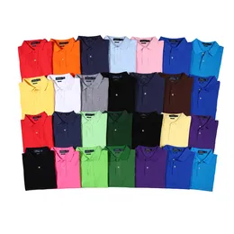 New Brand Polo Summer Cotton Men Polos Shirt Black Red White Men European American Style Plus Size