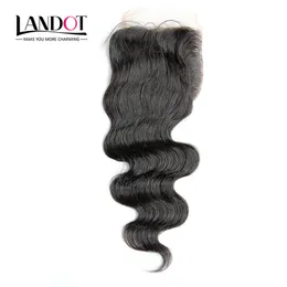 Cambodian Silk Base Closures Body Wave Grade 7A Human Hair Top Lace Closures Free/Middle/3 Part Natural Color Dyeable Hidden Knots 4x4Inch