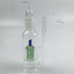 newest oil rigs glass bongs 10mm female colorful thick glass bong for oil burner pipes recycler glass bong for smoking