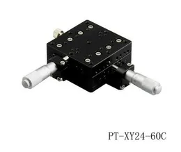 PT-XY24-60C / R / L Eixo XY Fase linear, estação manual, plataforma manual multi-eixo, tabela de deslizamento óptico