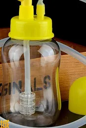 O novo meio transparente garrafa Hookah, bongos de vidro, tubo de água de vidro, cachimbo