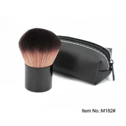 Kabuki 182 Rouge Foundation Blush Brush + Läderväska Tech Brand Cosmetic