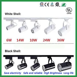 DHL LED Track Light 6 W 10W 14W 24 W 36W 120 Kąt wiązki zimno / ciepły biały LED Sufit Reflektor AC 85-265V LED Oświetlenie punktowe