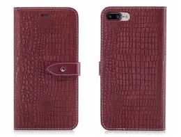 Nowa pokrywa flip dla iPhone 6 6s 7 8 x Plus Case Skóra Luksusowa Skóra Alligator Skóra Crocodile Skóra dla iPhone6 ​​iPhone7 Plus Case