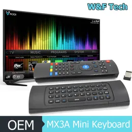 Mini Wireless Keyboard 2.4Ghz Flying Air Mouse MX3A Fjärrkontroll Mini Tangentbord för Android Box TV Stick PC