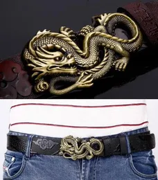 New style belt high quality brand designer belts luxury belts for men copper dragon buckle belt men and women waist genuine leather belt