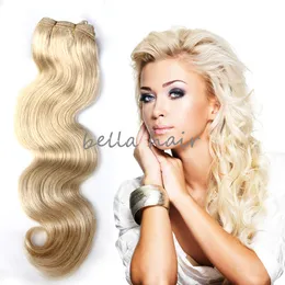 Body Wave 14-24inch 4pcs/lot Brazilian Hair Malaysian Indian Peruvian Blonde Weft Hair Extensions 100g/p free shipping