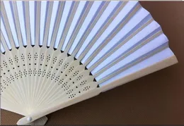 DHL in Stock 2016 Verkauf weiße Brautfans Hollow Bambus -Handhungszubehör Fans Parasole 206J