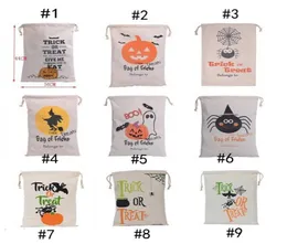Hot Sale Halloween candy bags Large Canvas Hand Bags Trick or treat Pumpkin Devil Spider Halloween Gift Bags In stock