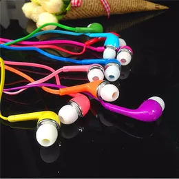 Candy Color In-Ear Earphones Earputs Headset Fone de Ouvido med MIC för Samsung S3 S4 S5 Note3 / 4 HTC Sony Multicolor