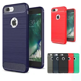 Capas de telefone celular Fibra de carbono TPU Capa Híbrida Armadura Capa traseira escovada à prova de choque para iPhone 12 mini pro X Xr Xs Max 8 7 6S Plus 84VJ