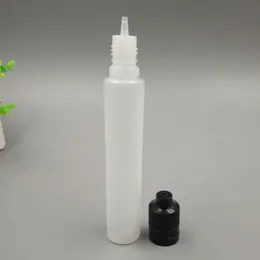 5000Pcs PE 30ml Bottle E Liquid Translucent 30ml Plastic Juice Dropper Bottles Pen Style With ChildProof Tamper Evident Cap