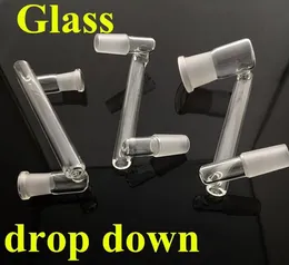 10 Led Glas Drop Down Adapter Vattenpipor 3,5 tums tillval hona hane 14 mm 18 mm konvertera för bong