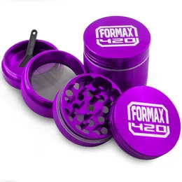 Formax420 1.5 Inch CNC Herb Grinder 4 Pieces with Pollen Catcher and Free Scraper Mixed Color Free Shipping