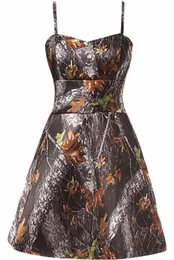 Darmowa wysyłka Paski Krótkie Camo Prom Dresses 2016 Nowy Styl Custom Make Size 0 lub Plus Rozmiary Suknie Wieczór Druhna