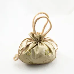 Grandi Sacchetti Regalo In Tessuto Satinato Con Paillettes