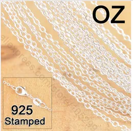 Wholesale-Fast 50Pcs 18" 925 Sterling Silver Jewelry Link Rolo Chains Necklace With Lobster Clasps Factory PrFree Shipping