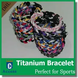 germanium titanium silicone energy sports braided bracelets