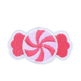 10st Candy Patches för Klädkassar Strykjärn på Överför Applique Snack Patch för barnkläder DIY Sy på broderi Badge