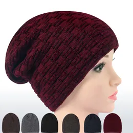 Hot Sales bursts style Lattice knitted hat autumn and winter outdoor warm plus plush cap sports winter hat skim cap
