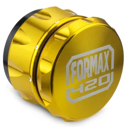 Formax420 2,5 Zoll Gold Carving Metall Kräutermühle 4 Stück Crusher Premium Qualität Aluminium Kostenloser Versand