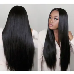 Soft and silky straight HD lace front wig pre plucked glueless 360 frontal wigs with cap 130% density 14inch diva1