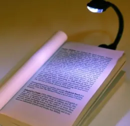 Mini Flexible Clip on Clip-On Bright Book Light Booklight Laptop LED Book Reading New Free Shipping