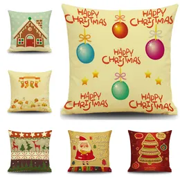 DHL Free XMAS Cushion Cover Cute Cartoon Christmas Ball Christmas Tree Pillow Case Christmas Decor Family XMAS Gift YC2427K 20