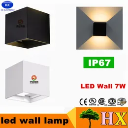 8W Dimmable COB IP65 cube adjustable surface mounted outdoor LED lightig sconces LED indoor wall light up down LED wall lamp