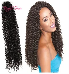 Freetress water wave crochet hair extensions brown 20inch crochet braids hair synthetic braiding hair extensions for Black,white female