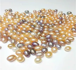 Intensiv Flawless Natural Pearl Pärlor för Smycken Göra Autentiska Freshwater Pearls Oval Loose Bead DIY 6-11mm Partihandel