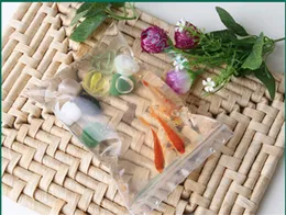 11x16cm, 100pcs tjockna PE Poly Bag Lucency Polyester ZiPlock plastpåsar-repeterbar tätning Zip Top Clear Bags-Corn Packaging Plastficka