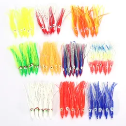 10 ADET / GRUP 18 CM Balıkçılık Kalamar Lures Yumuşak Trulinoya Balıkçılık Jig Cazibesi Spinnerbait Deniz Balıkçılığı Kalamar Jigs Yapay Yumuşak Yem