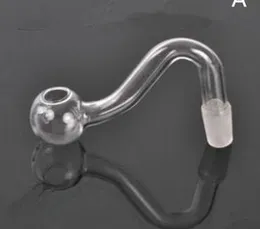 Şeffaf S cam pot ---- yağ rig cam bongs su borusu kalın pyrex mini başlık sıvı sci su borusu, renk rastgele teslim