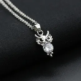 Crystal Halsband Rhinestone Charm Plated Snowflake Necklace Heart Crown Butterfly Owl Pendant Halsband