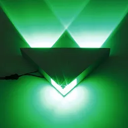 새로운 스타일 kitop 9w 알루미늄 삼각형 LED 벽 램프 AC85-265V 높은 전원 LED 현대 가정 조명 실내 및 야외 장식 빛