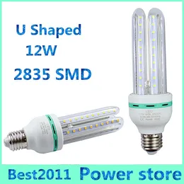 50PCS E27 B22 12W 2835 LED Corn Light 60LEDS 2835 SMD Bulb Belysning Majslampa U Form 85-265V Garanti 2 år