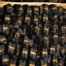 가장 저렴한 인도의 머리 바디 짜다 가장 부드러운 인간의 머리카락 8 인치 색상 # 1B 및 # 2,20pcs / lot 익스프레스 배송