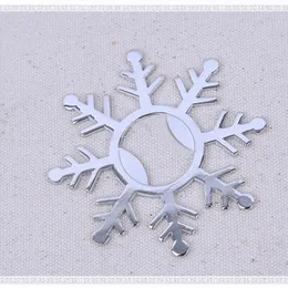 Dunfa 50st Vinterbröllop favoriserar Silver Snowflake Wine Bottle Opener Party Giveaway Gift till Gäst