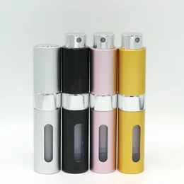 DHL Gratis 8ml Travel Portable Mini Refillerbar Parfymflaska För Spray Doft Pump Fodral Tom Parfym Atomizer Flaska Airless Pump 16 Färger