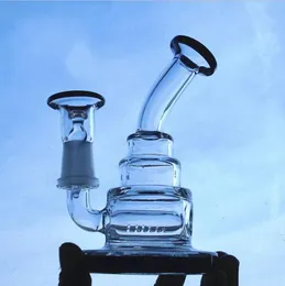 2022 Tjockokahs Vattenrör Tunga 370g Bongs Joint 14mm Skål och Nail Perc Bong Oil Rig Glass Bubbler