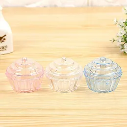 Wyczyść Mini Tort Stand Stand Cupcake Favor Candy Box Wedding Birthday Container Party Plastic Party Traktowane Pudełka spożywcze Favor ZA4975