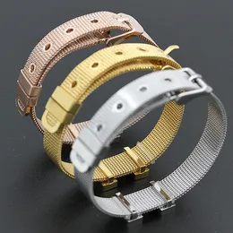 Colorfast toppkvalitet smycken Titanium Mesh Armband Fashion Famous Brand Justerbar manschett Arvband Kvinnor H Bangle Joyas Bijoux H-2016 gåva