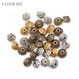 Wholesale-3 Colors 100Pcs Mixed Tibetan Silver Spacer Beads Fashion DIY Beads For Jewelry Making Bracelet